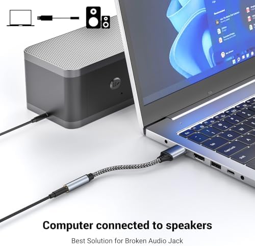 Pastall USB to 3.5mm Jack Audio Adapter,USB to Audio Aux Cable for PS4/PS5 - 5