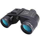 Prismaticos Marinos 7X50 Prismáticos Nauticos con Vision Nocturna Electrónico Digital Telémetro Brújula IPX7 100% Impermeable BAK4 Prisma por Caza Observación de Aves Barco para Adultos Niños