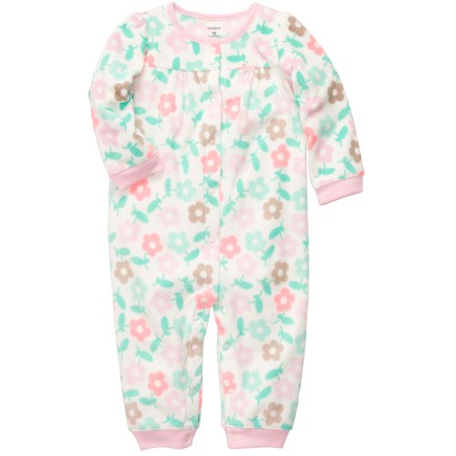Jumpsuit Floral en microfleece doux pour bébé fille de 18 mois
