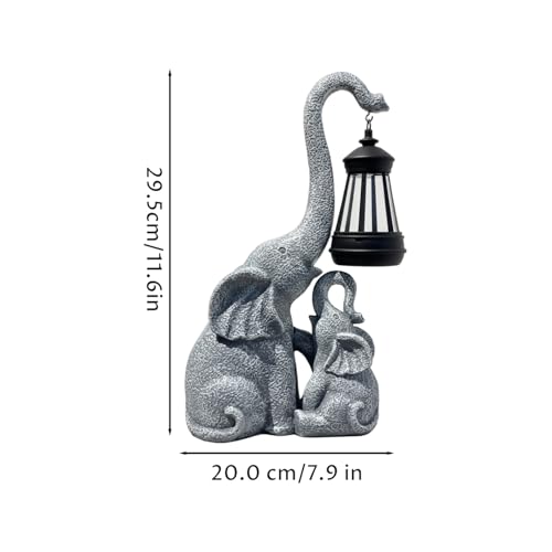 Statues de Jardin solaires éléphants pour illuminer une terrasse fleurie - 4