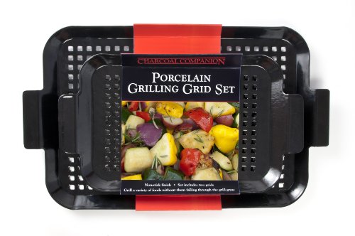 Charcoal Companion CC3110 2-Piece Small/Medium Porcelain Coated Grilling Grid Set