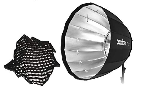 Godox P120L 120cm Deep Parabolic Softbox with Bowens Mount Adapter Ring (120L with Grid)