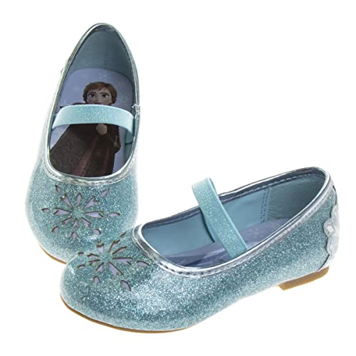 Disney Girls Mary Jane Flats - Kids Character Princess Dress up Slip-on Shoes (Toddler/Little Kid)