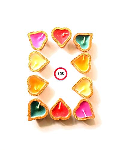 2DS® Wax Diya Candles for Diwali puja Decoration & Best puja Ambience | This Colourful Diya Used in Any Festivals of India. Like Diwali, Navratri Durga Puja Also, Without Fragrance Set of 10 (B07XC7M3K2) Amazon Price History, Amazon Price Tracker