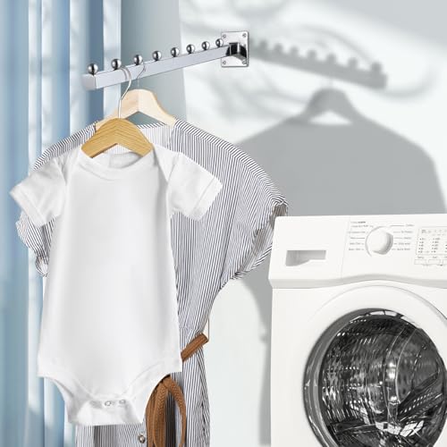 Perchero de pared de hierro para evitar caídas de ropa en el baño 7