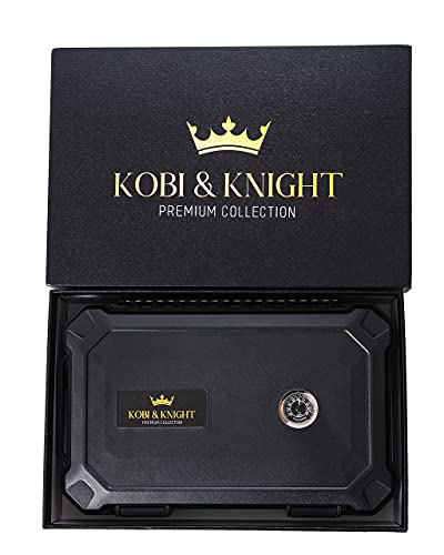 Kobi & Knight Travel Cigar Humidor With Hygrometer - Case For 6 X 8-Inch Cigars -Waterproof Dustproof Portable Cigar - Shockproof Humidor Kit - Cigar Aficionados Accessories - Cigars Gift Set For Men #TOP1