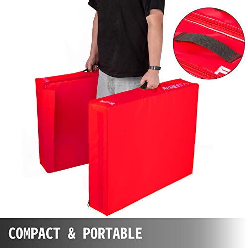Happybuy 10inch Barbell Crash Cushion Pads, Weightlifting Protector Falling Pads, Red Cushioned Foam Mat,for Olympic Weightlifting One Pair