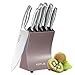 Coltelli da Cucina Professionali,KOTLIE Set Coltelli da Cucina,5 Pezzi Coltelli da Cucina con Ceppo Coltelli,Acciaio Inossidabile Porta Coltelli Cucina