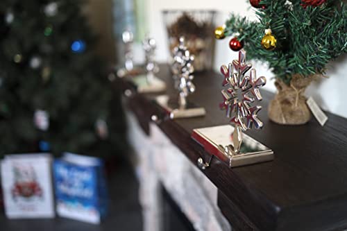 Iconikal Snowflake Stocking Hanger Holder, Chrome, 4-Pack #TOP1