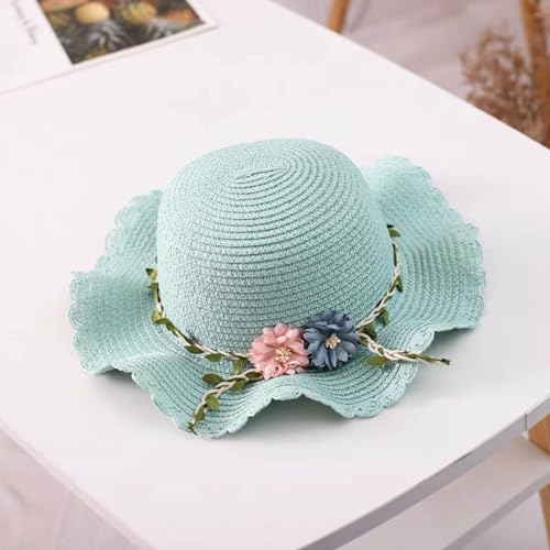 Toddler Girls Floral Bucket Hat Wide Brim Sun Hat Summer Beach Cap Tea Party Accessory for Kids Stylish3