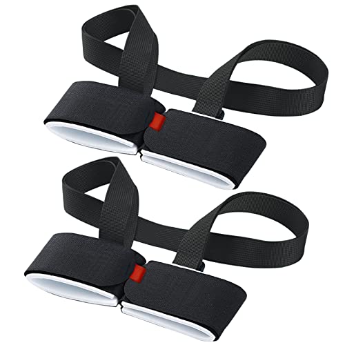 Senbaler 2 Pièces Sangles Porte-Skis Réglable,Bandoulière de Ski,Transport Poignets de Ski,Bâtons pour Enfants et Adultes