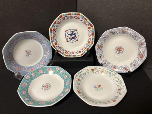 Taiyufeng Seika Dragon Chinese Plate, Set of 5, Octagonal