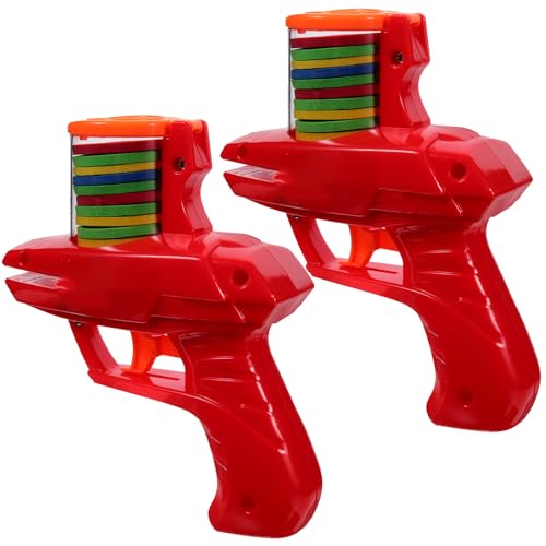 JOINPAYA 2 Piezas Juguete Lanzador de Discos de Espuma, Disco Volador Ligero y Seguro, Material Eva Resistente, Juego Interactivo al Aire Libre y Actividades Color Color Aleatorio