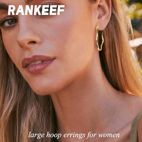 RANKEEF 3mm Gold Hoop Earrings For Women Large Gold Hoops 925 Sterling Silver Post Hypoallergenic Sterling Silver Hoop Earrings Silver Hoops Earrings For Women 30/40/50/60MM - Image 6