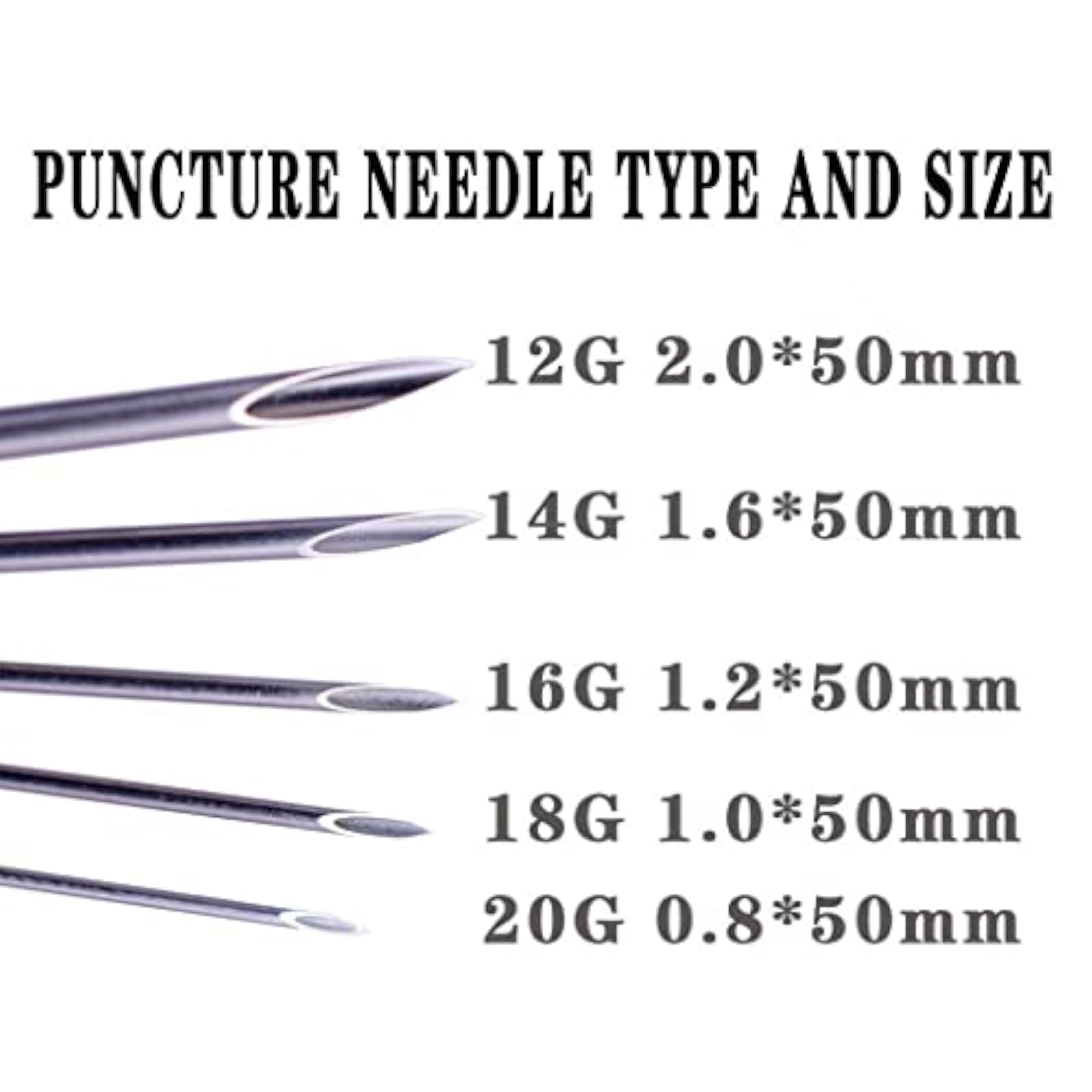 Mix Steel Body Piercing Needle Kit