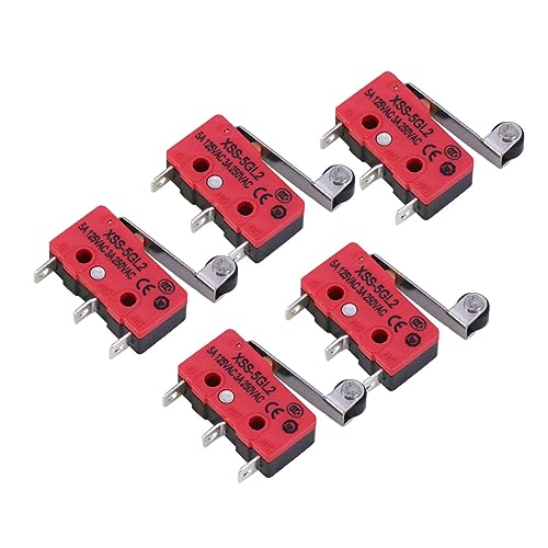 Luxshiny Roller Micro 5pcs Micro Vac A Momentary Xss-gl Action Lever Miniature Type Hinge R Red Er Micro Lever