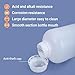 UMETASS 32oz/1000ml Plastic Food Grade Storage Bottles, Wide Mouth HDPE Chemical Reagent Sample Bottle Liquid Containers with Sealed Caps (Translucent, 2 Pcs)