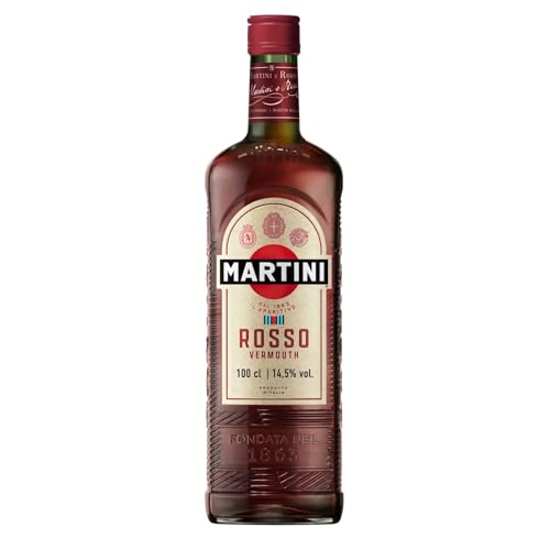 MARTINI Rosso Vermouth Aperitivo, 14,5% ABV, 100cl / 1L, Vermouth Infuso con Erbe Aromatiche