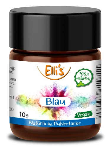 Pulver Lebensmittelfarbe Vegan und 100 % natürlich, für Backwaren und Süßspeisen, universell für Lebensmittel einsetzbar, auch zum Färben von Flüssigkeiten (Blau) Cover