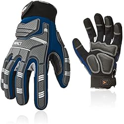 Guantes De Proteccion Carpinteria Vgo... Guantes de Trabajo Pesado Hombre Touchscreen para Carpintería Almacén Camionero, Guantes Antivibración Multiusos, 1 par