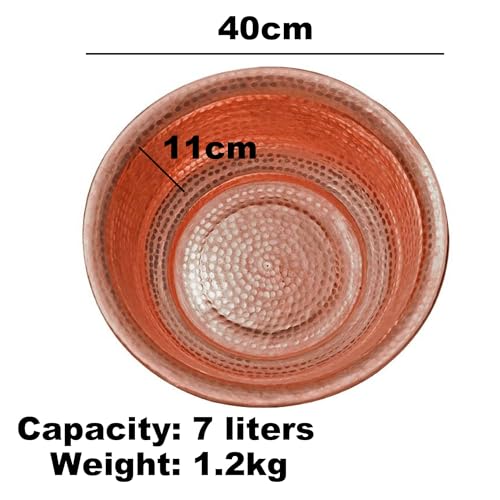 Lavabo de Cobre para Pedicura Portátil 7L 40cm miniatura 5