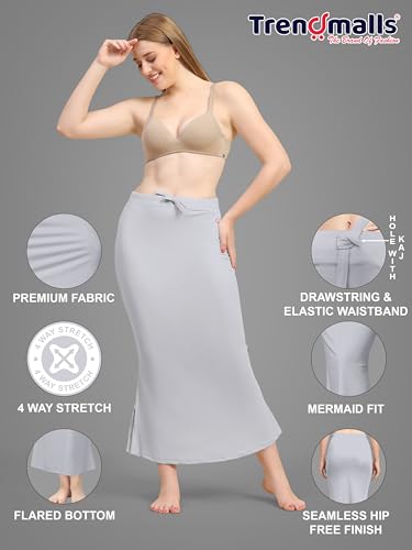 Image of TRENDMALLS Women's Polyester Spandex Saree Shapewear Petticoat for Women, Cotton Blended,Petticoat,Skirts for Women,Shape Wear Dress for Saree Shaper