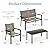 Best Choice Products 4-Piece Outdoor Textilene Patio Conversation Set, Backyard Furniture w/Loveseat, Coffee Table, Steel Frame - Brown/Brown