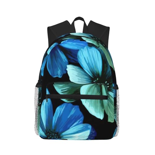Sac à dos unisexe avec imprimé floral bleu - Léger et ergonomique