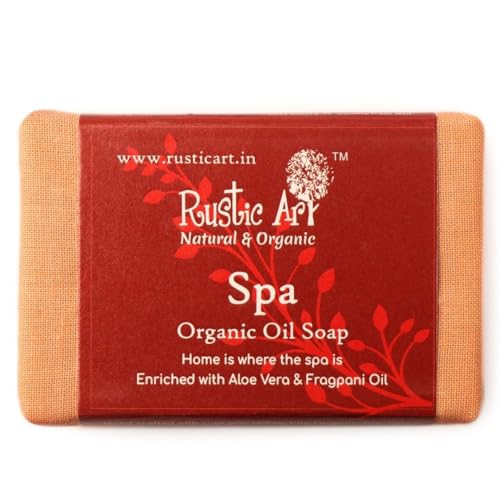 Image of Rustic Art Organic Spa Soap | Neem & Raatrani | All Skin Types | Coldprocessed | Revive & Rejuvenate | For Women & Men | 100g