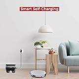 Milagrow Seagull Joy - 1500Pa Autoboost Suction Robotic Vacuum Cleaner, Slight Wet Mopping Without Water Tank, Scheduling, Mapping, Self-Charge, 3 Stage Cleaning, APP (White)