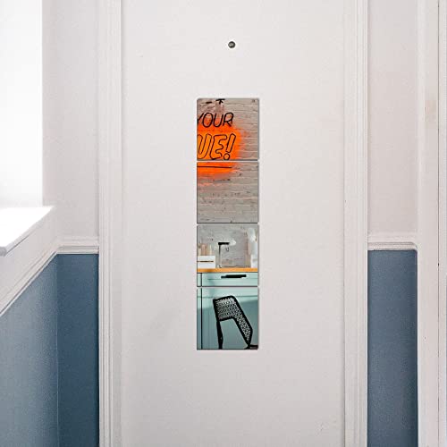 Wall Mirrors Tiles, Glassless Mirror For Kids,10''X 10''X4Pcs, Unbreakable Frameless Square Mirror Wall Stickers, Home Gym Mirror For Bedroom, Living Room, Door Mirror ( 10'' X 10'' X 0.07'' - 4Pcs ) #TOP2