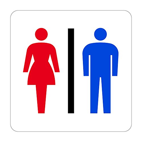 お手洗 トイレ 高耐候性ステッカー 150X150mm - プロテック - 商品画像