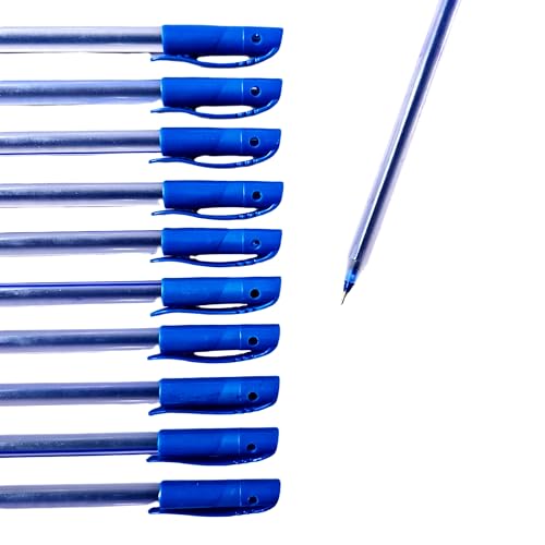 Image of SSKR Pack of 40 Pcs Use and Throw Pens | Blue Ink Ball Point Pen 0.7mm Tip for Precision Writing | Smooth Flow of Ink | Smudge Free Writing Experience