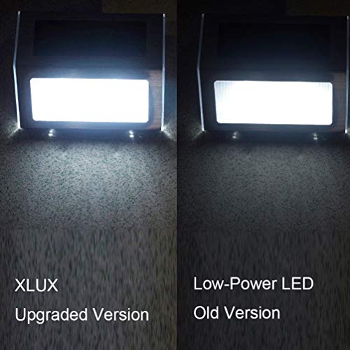Solar Powered Lights for Deck Steps Stairs Fences Pathway Path, LED lamp, Outdoor Waterproof, White Light 6 Pack