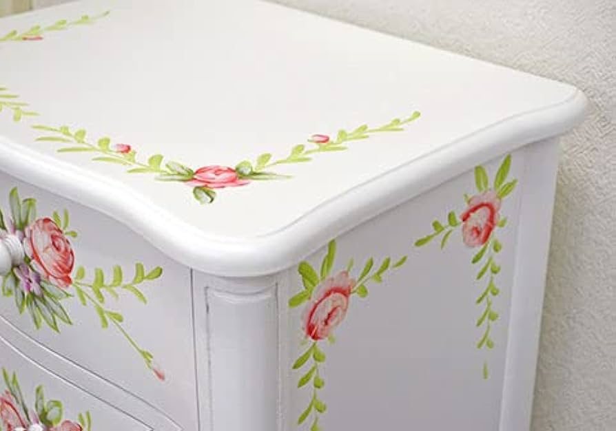 トールペイントのチェスト Amazon｜トールペイント風家具：ネコ脚の薔薇の4段チェスト [GL