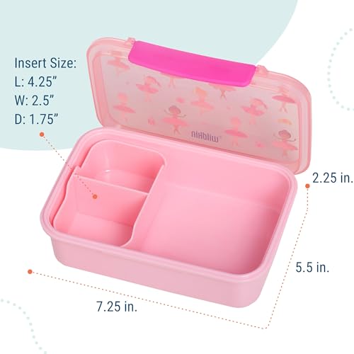 Image of Wildkin Reusable Food Container for Kids - Airtight, Leak Resistant, Dishwasher Safe - Ballerina