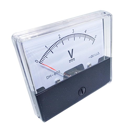 Analog Panel Volt Voltage Meter Voltmeter Gauge DH-670 0-5V DC
