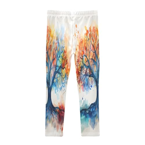 Bolaz Toddler Girls Leggings Printed Yoga Pants Leggings Watercolor Tree for Kids2