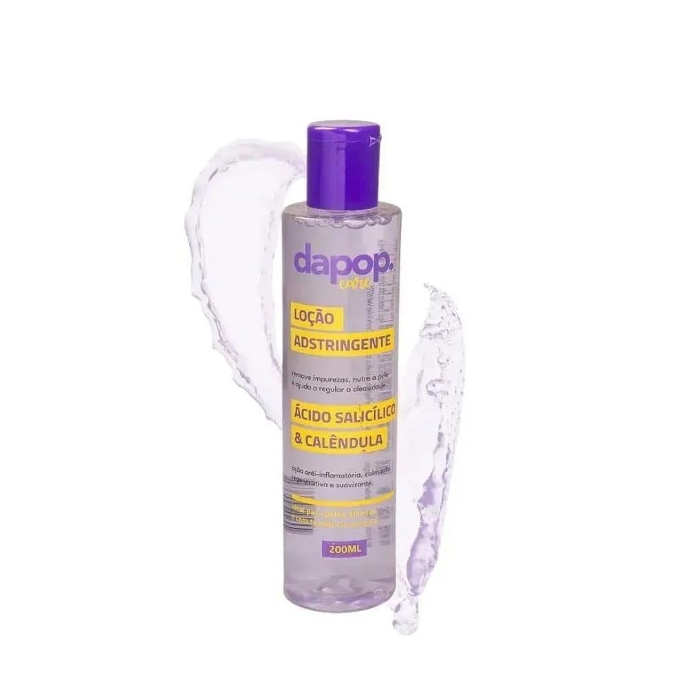 Loção Adstringente DAPOP - Tônico Facial Ácido Salicílico e Calêndula - Controle de