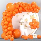 TUPARKA Orange Balloons 102 pcs Burnt Orange Balloons Garland Arch Kit 5 10 12 18 inch Orange Party