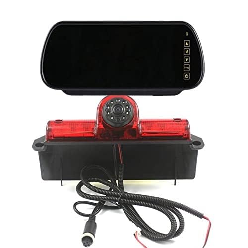 Kamera cofania ze światłem stopu samochodu, do Chevroleta, Expressa, GMC Savana Cargo Van z noktowizorem Kamera tylnego światła stopu samochodu(Black CAMERA AND SCREEN)