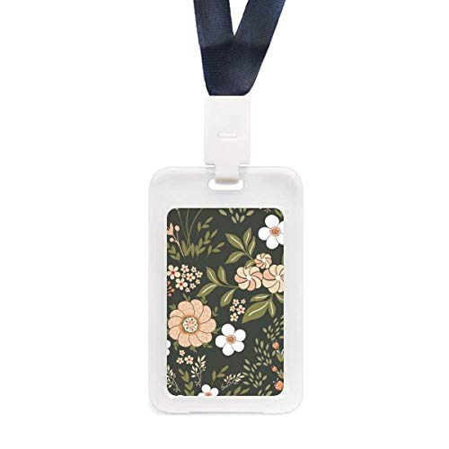 Porte-carte de crédit transparent motif fleurs sauvages blanc pour femme