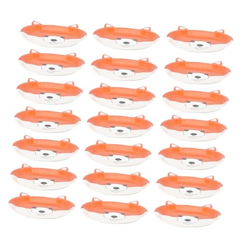 TOKIDNY 24個 使い捨て 紙製パーティープレート 食品対応頑丈ペーパートレイ 犬モチーフデザートプレート 誕生日会や屋外バーベキューに