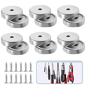 Magnets Strong Neodymium Magnets 12 Pcs Small 20 x 5MM Rare Earth Magnets Round Countersunk Hole for Whiteboards…