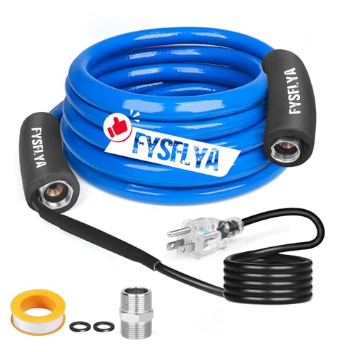 FYSFLYA 30FT RV Heated Water Hose, Heated Drinking Water Hose, Low Temperature Resistant to -40°F, RV Accessories for Camper, Outdoor Water Supply, Garden, Livestock & Agriculture(30FT)