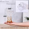 Jarrón de vidrio ámbar soplado a mano, 7.6 pulgadas - Centro de mesa artístico ámbar claro único para decoración de sala, mesa de café, repisa de chimenea, arreglos florales y acentos para el hogar (Pequeño) 6