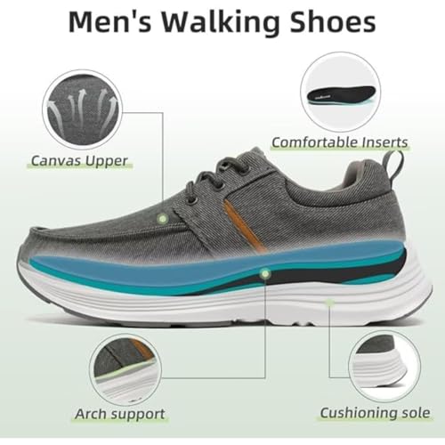 Ideacloth Orthopedic Shoes for Men,Men's Orthopedic Outdoor Slip-On Loafers Walking Shoes,Comfortable Light Outdoor Sneakers Platform Non Slip Fashion Sneakers3