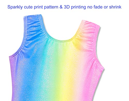 Image of Domusgo Gymnastics Leotards for Girls Sparkly One Piece Biketard Size 1-10Y