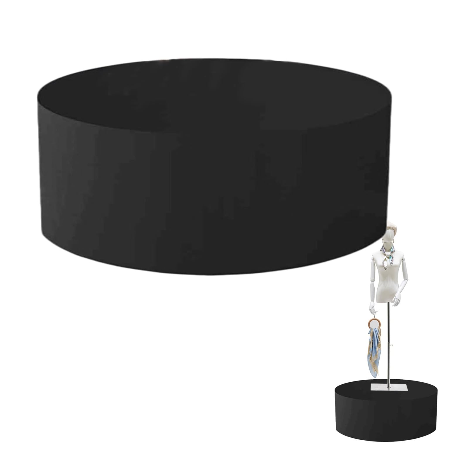 Espositore rotondo per eventi, per boutique, negozi di abbigliamento, per manichini, gioielli, scarpe, borse, colore 1, 50 x 20 cm, ideale per vetrine e negozi al dettaglio