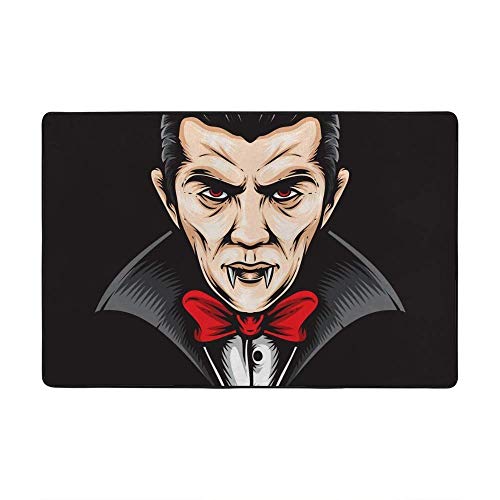 Tapis de sol velours corail isolant et doux de 160x122cm avec Dracula - 2